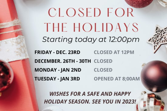 Red Festive Holiday Working Hours Instagram Post