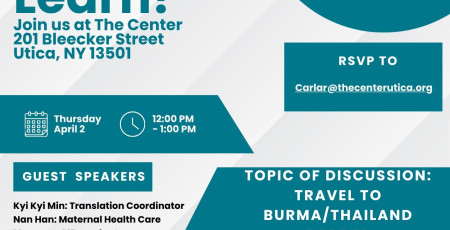 April 2 Lunch & Learn : Thai Burma Border
