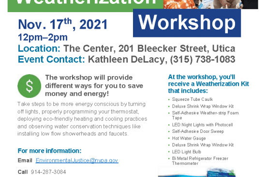 updated The Center Weatherization Workshop Flyer 11.17.21