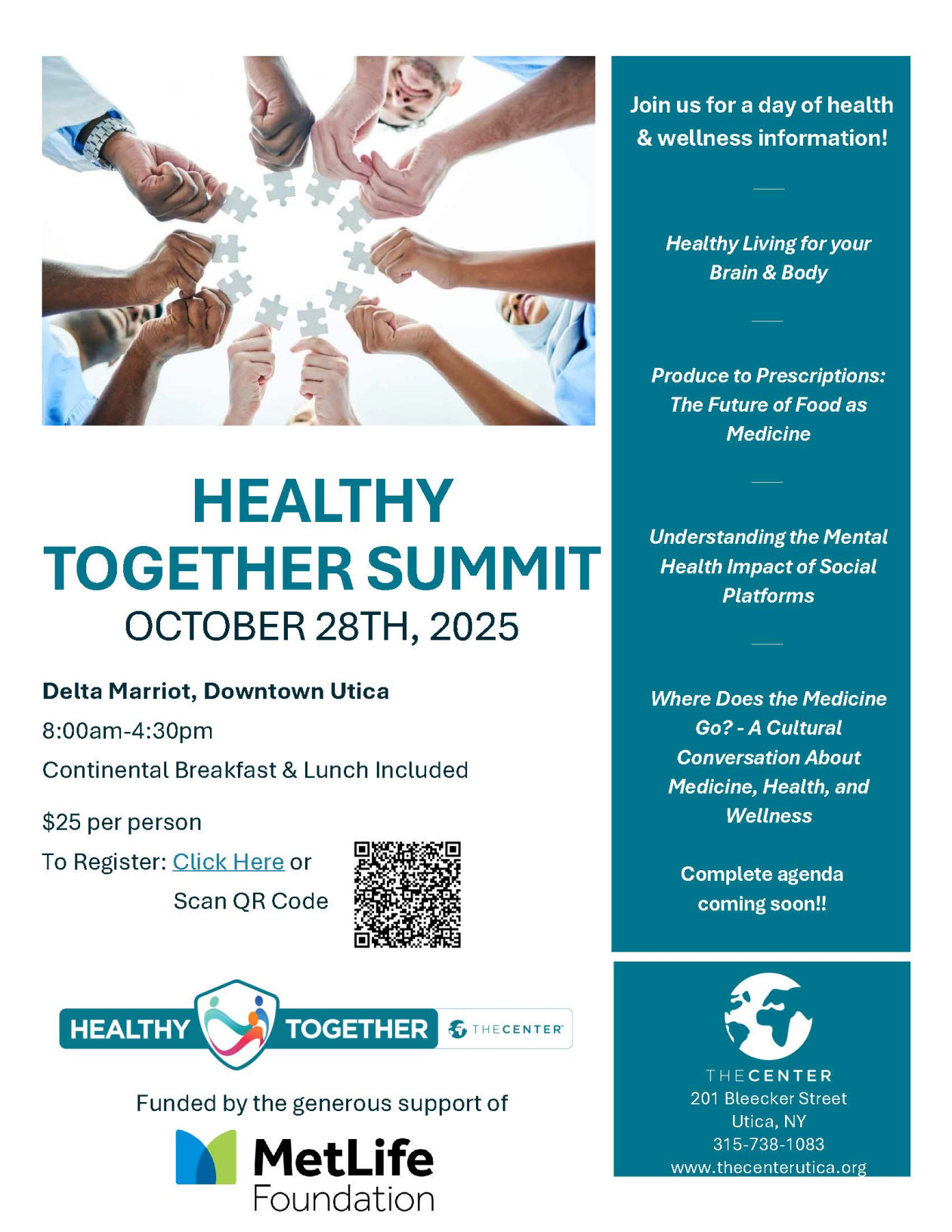 The Center Health Together Summit Flyer Final MetLife Approved 09 16 2025