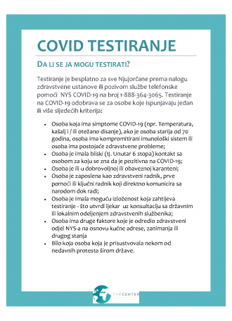 Bosnian.COVID Testing Info The Center Page 1