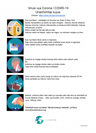 Coronavirus   COVID 19 Basic 1 page KISWAHILI 2