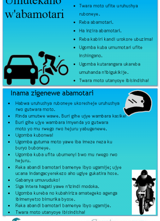 Kinyarwanda.Motorcycle flyer 5