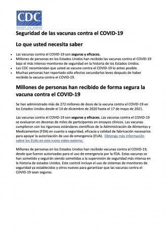 Spanish Safety of Covid19 Vaccines