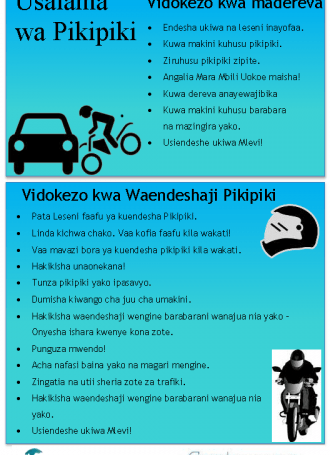 Swahili.Motorcycle flyer 5