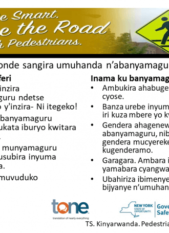 TS. Kinyarwanda.Pedestrian Safety Flyer 2020 Rev. 20.5