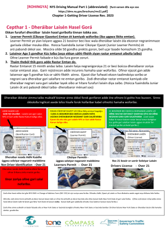 1.1.Rohingya.TS. Part 1 Chapt 1 Getting Driver license Rev 2023 Page 1