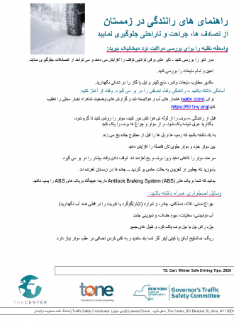 TS.Dari.Winter Safe Driving Tips.2020