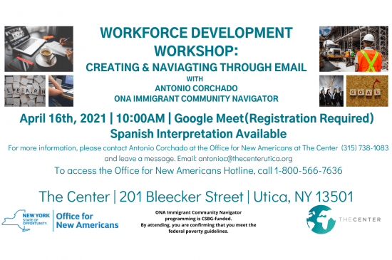 Flyer Workforce Workshop 4 16 21 email spanish